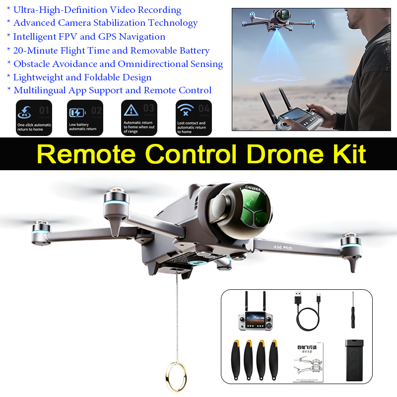 Dron A26 Pro con GPS, Control  - Drone Camera Professional reseña y precio