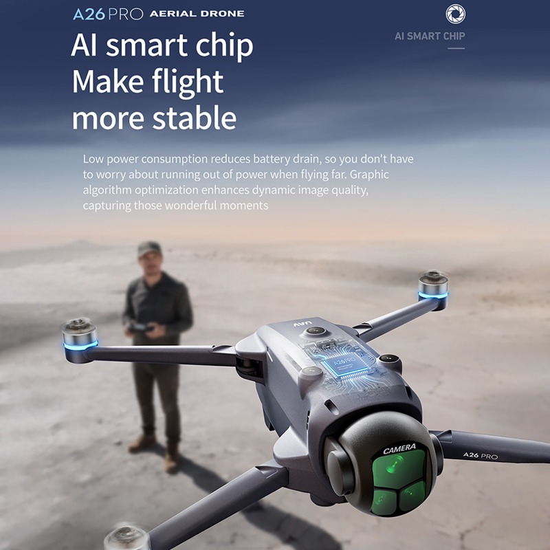 Dron A26 Pro con GPS, Control  - Drone Camera Professional reseña y precio