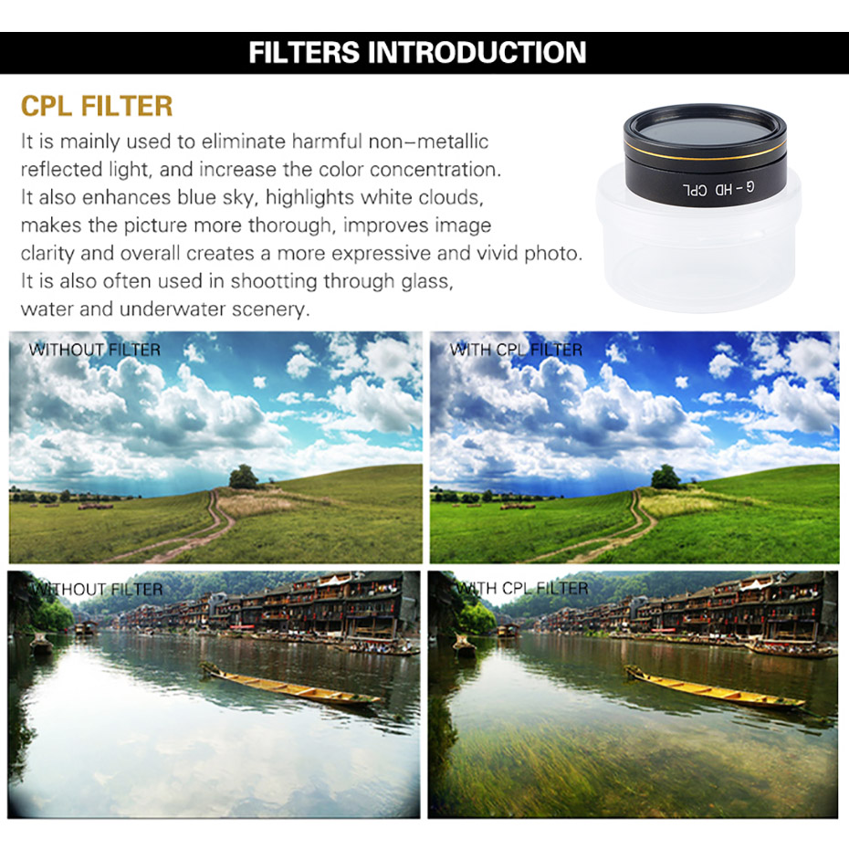 Filtro de Dron para Phantom 4  - Drone Camera Professional reseña y precio