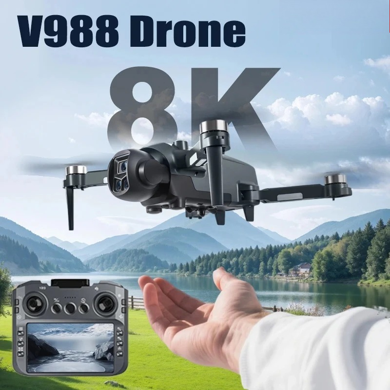Dron Original V988 8K HD con C - Drone Camera Professional reseña y precio
